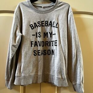Women's Gray Baseball Season Sweatshirt